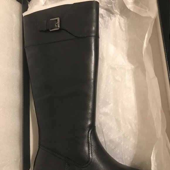 NWOT LAUREN RALPH LAUREN BLACK SIGRID BOOTS - Picture 8 of 15